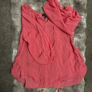 Fred David Pink Polka Dot Blouse